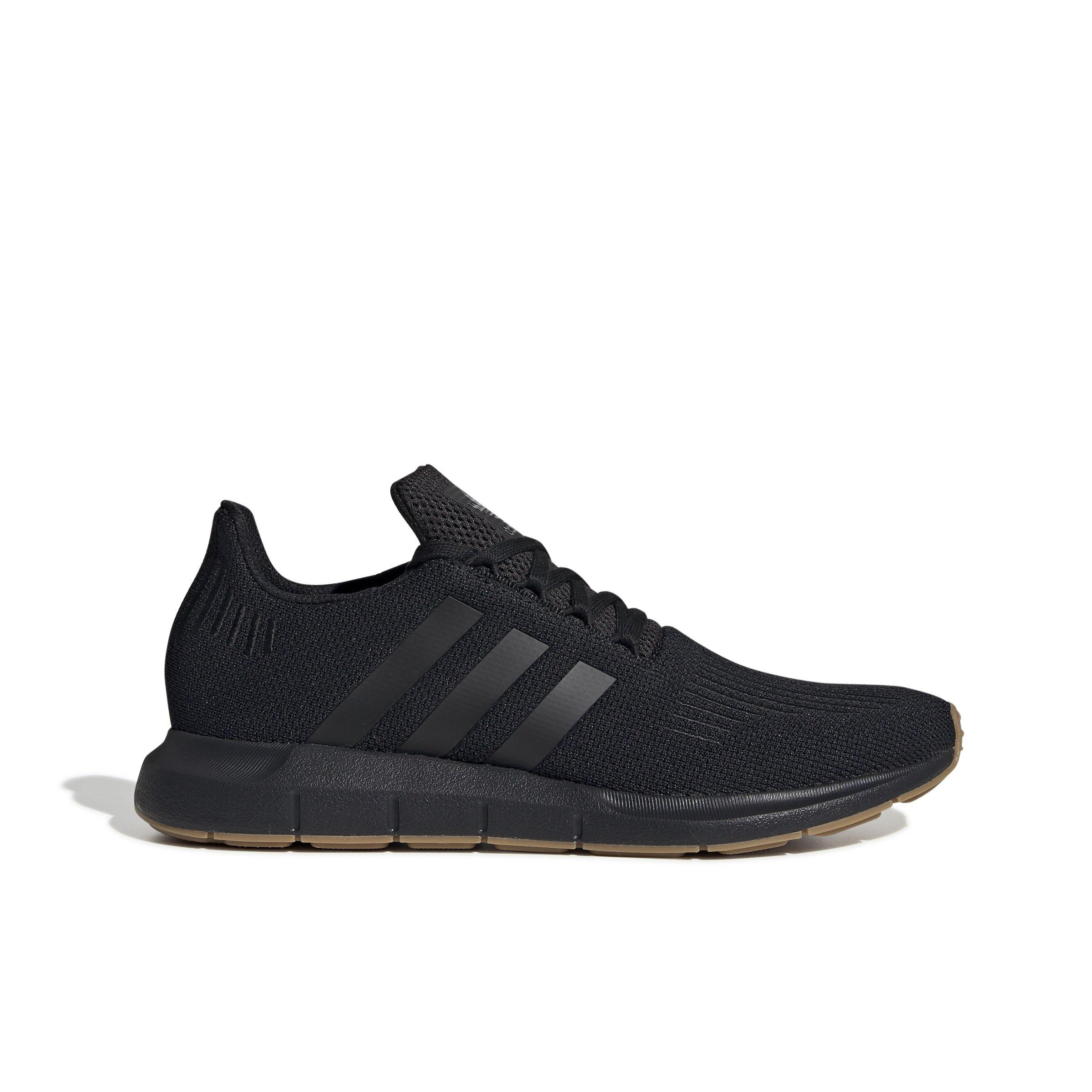 adidas Originals Swift Run Core Black Core Black Gum 4 Grade School Boys Running Shoe Hibbett